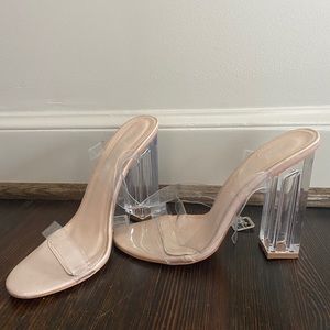 asos half time barely there heeled sandals